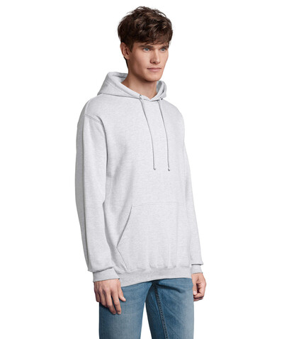 CONDOR Unisex Hoodie - Grau-Melange 2 bedrucken, Art.-Nr. S03815-GY-4XL