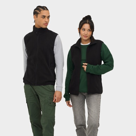 FACTOR BW UNISEX BODYWARMER - Schwarz bedrucken, Art.-Nr. S03822-BK-XS