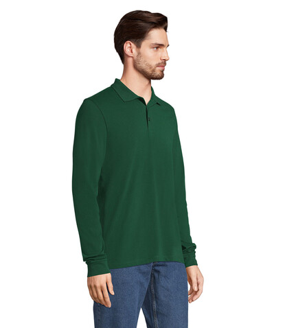 PRIME LSL UNISEX POLO 200 - Bottle Green bedrucken, Art.-Nr. S03983-BO-3XL PRIME LSL UNISEX POLO 200 - Bottle Green bedrucken, Art.-Nr. S03983-BO-3XL