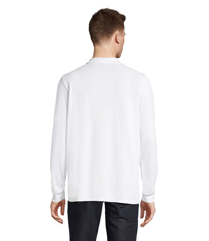 PRIME LSL UNISEX POLO 200 - White bedrucken, Art.-Nr. S03983-WH-L PRIME LSL UNISEX POLO 200 - White bedrucken, Art.-Nr. S03983-WH-L