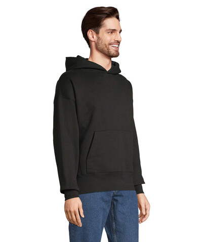 ORIGIN UNISEX HOODED SWEAT - Schwarz bedrucken, Art.-Nr. S03991-BK-L