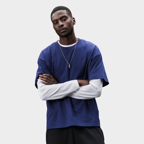 LEGACY OVERSIZED T-SHIRT - Indigo bedrucken, Art.-Nr. S03996-IO-XXL