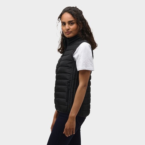 STREAM WOMEN Bodywarmer - Schwarz bedrucken, Art.-Nr. S04021-BK-S STREAM WOMEN Bodywarmer - Schwarz bedrucken, Art.-Nr. S04021-BK-S