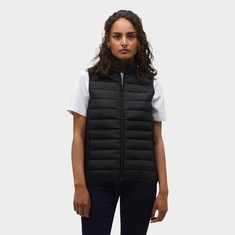 STREAM WOMEN Bodywarmer - Schwarz bedrucken, Art.-Nr. S04021-BK-S STREAM WOMEN Bodywarmer - Schwarz bedrucken, Art.-Nr. S04021-BK-S