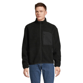 FURY UNISEX SHERPA JACKET - Carbon Grey/Black bedrucken, Art.-Nr. S04042-FD-XXL