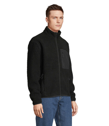 FURY UNISEX SHERPA JACKET - Carbon Grey/Black bedrucken, Art.-Nr. S04042-FD-M FURY UNISEX SHERPA JACKET - Carbon Grey/Black bedrucken, Art.-Nr. S04042-FD-M