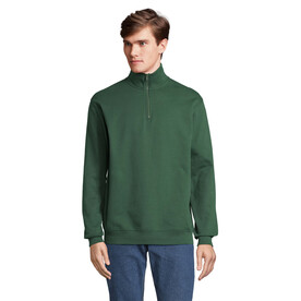 CONRAD Sweater Zip Kragen - Bottle Green bedrucken, Art.-Nr. S04234-BO-XXS