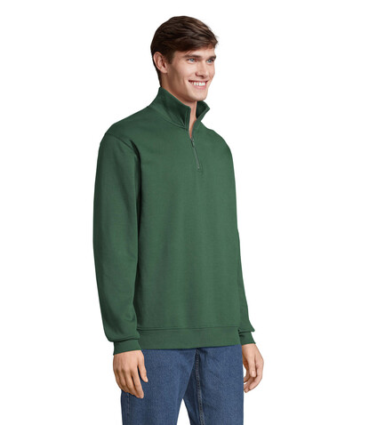 CONRAD Sweater Zip Kragen - Bottle Green bedrucken, Art.-Nr. S04234-BO-M CONRAD Sweater Zip Kragen - Bottle Green bedrucken, Art.-Nr. S04234-BO-M