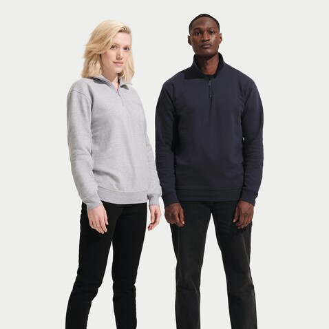 CONRAD Sweater Zip Kragen - French Navy bedrucken, Art.-Nr. S04234-FN-3XL