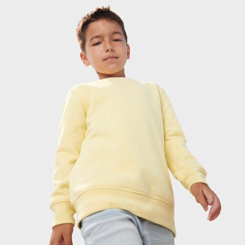 COLUMBIA KIDS Sweater - Hellgelb bedrucken, Art.-Nr. S04239-LY-3XL