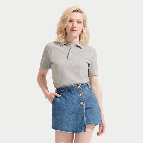 PEGASE Polo Bio 210g - Grau-Melange 2 bedrucken, Art.-Nr. S04242-GY-4XL PEGASE Polo Bio 210g - Grau-Melange 2 bedrucken, Art.-Nr. S04242-GY-4XL