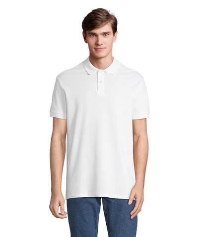 PACIFIC HERREN POLO - White bedrucken, Art.-Nr. S04439-WH-5XL