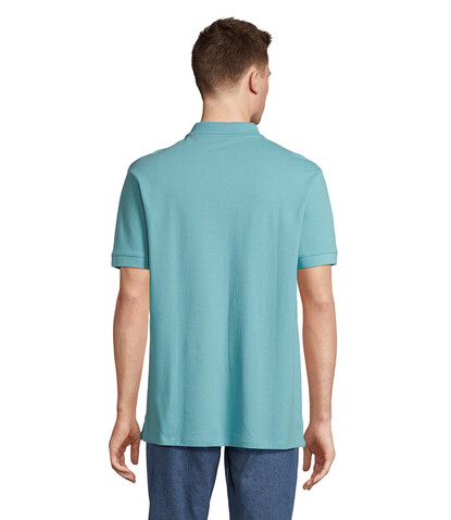 PACIFIC HERREN POLO - Pool Blue bedrucken, Art.-Nr. S04439-BP-M
