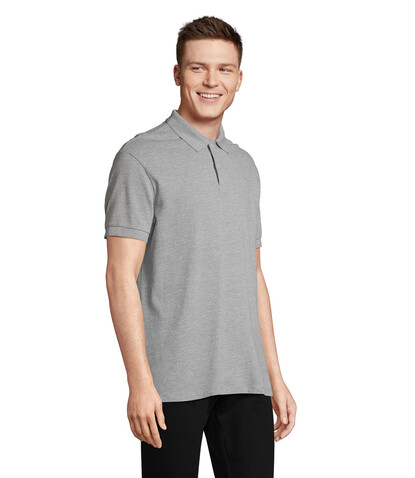 PACIFIC HERREN POLO - Grau-Melange 2 bedrucken, Art.-Nr. S04439-GY-5XL PACIFIC HERREN POLO - Grau-Melange 2 bedrucken, Art.-Nr. S04439-GY-5XL