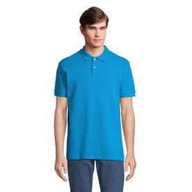 PACIFIC HERREN POLO - Aqua bedrucken, Art.-Nr. S04439-AQ-XXL