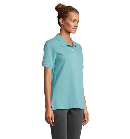 PACIFIC DAMEN POLO - Pool Blue bedrucken, Art.-Nr. S04440-BP-XL