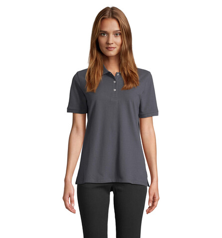 PACIFIC DAMEN POLO - Mausgrau bedrucken, Art.-Nr. S04440-MU-XS