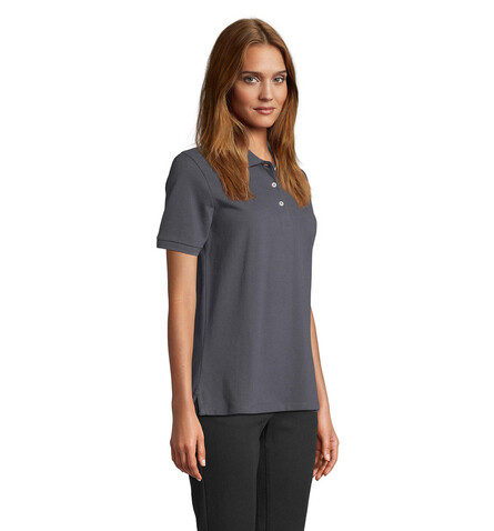 PACIFIC DAMEN POLO - Mausgrau bedrucken, Art.-Nr. S04440-MU-XS