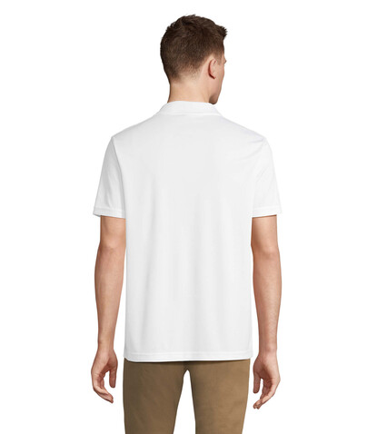 PITCHER UNISEX POLO - White bedrucken, Art.-Nr. S04442-WH-M