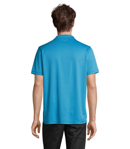 PITCHER UNISEX POLO - Aqua bedrucken, Art.-Nr. S04442-AQ-XL