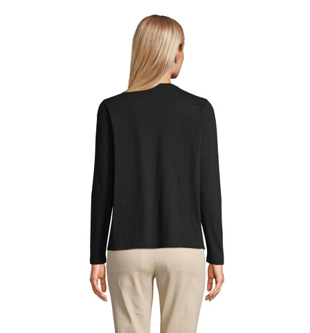 MONARCH DAMEN T-SHIRTS - Deep Black bedrucken, Art.-Nr. S04443-DB-S