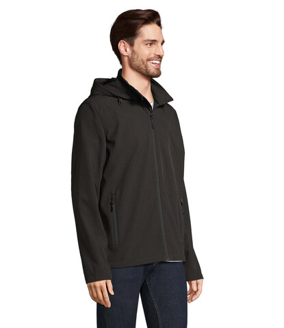 RACE HERREN-KAPUZENJACKE - Schwarz bedrucken, Art.-Nr. S04447-BK-S RACE HERREN-KAPUZENJACKE - Schwarz bedrucken, Art.-Nr. S04447-BK-S