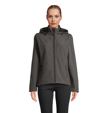 RACE DAMEN-KAPUZENJACKE - Anthrazitgrau bedrucken, Art.-Nr. S04448-CR-3XL RACE DAMEN-KAPUZENJACKE - Anthrazitgrau bedrucken, Art.-Nr. S04448-CR-3XL