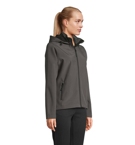 RACE DAMEN-KAPUZENJACKE - Anthrazitgrau bedrucken, Art.-Nr. S04448-CR-3XL RACE DAMEN-KAPUZENJACKE - Anthrazitgrau bedrucken, Art.-Nr. S04448-CR-3XL