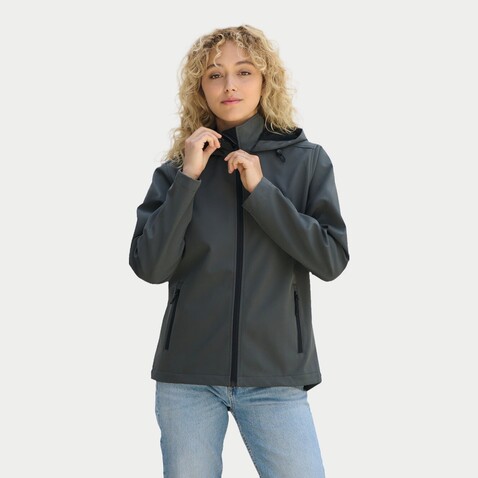 RACE DAMEN-KAPUZENJACKE - Anthrazitgrau bedrucken, Art.-Nr. S04448-CR-3XL RACE DAMEN-KAPUZENJACKE - Anthrazitgrau bedrucken, Art.-Nr. S04448-CR-3XL