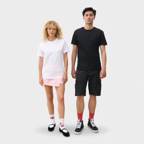 Explorer T-shirt Unisex - Schwarz Recycelt bedrucken, Art.-Nr. S04461-RC-3XL
