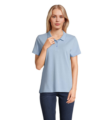 PULSE DAMEN POLO - Sky Blue Pique bedrucken, Art.-Nr. S04501-SP-XL