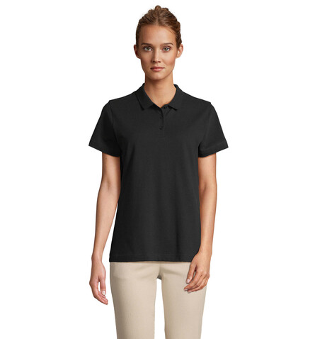 PULSE DAMEN POLO - Schwarz bedrucken, Art.-Nr. S04501-BK-M
