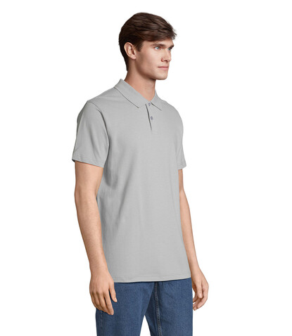 PULSE UNISEX POLO - Pure Grey bedrucken, Art.-Nr. S04502-PG-L