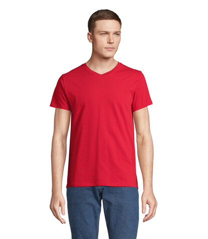 REGENT V V-NECK T-SHIRT - Red bedrucken, Art.-Nr. S04765-RD-L REGENT V V-NECK T-SHIRT - Red bedrucken, Art.-Nr. S04765-RD-L