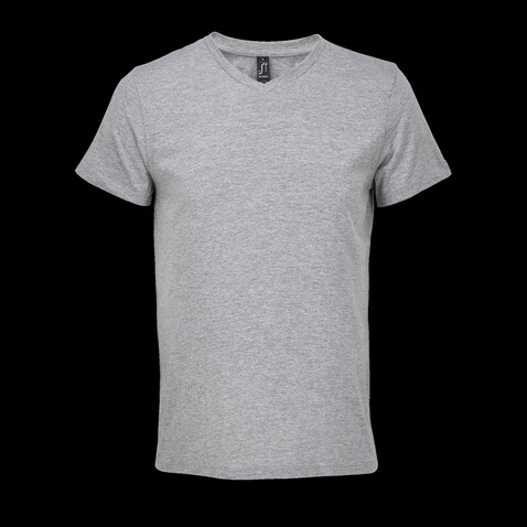 REGENT V V-NECK T-SHIRT - Graue Melange bedrucken, Art.-Nr. S04765-GM-XXL REGENT V V-NECK T-SHIRT - Graue Melange bedrucken, Art.-Nr. S04765-GM-XXL