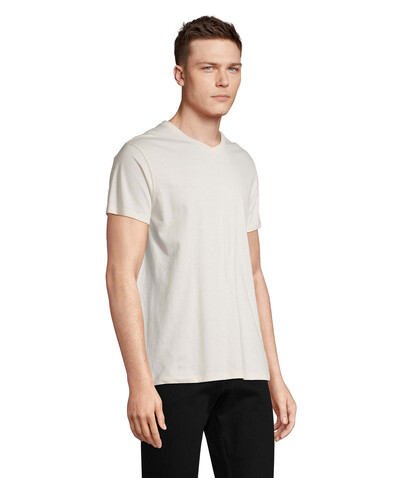 REGENT V V-NECK T-SHIRT - Off-White bedrucken, Art.-Nr. S04765-WW-L