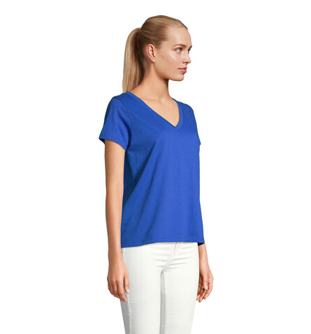 REGENT V T-SHIRT WOMEN - Royal Blue bedrucken, Art.-Nr. S04766-RB-XS REGENT V T-SHIRT WOMEN - Royal Blue bedrucken, Art.-Nr. S04766-RB-XS