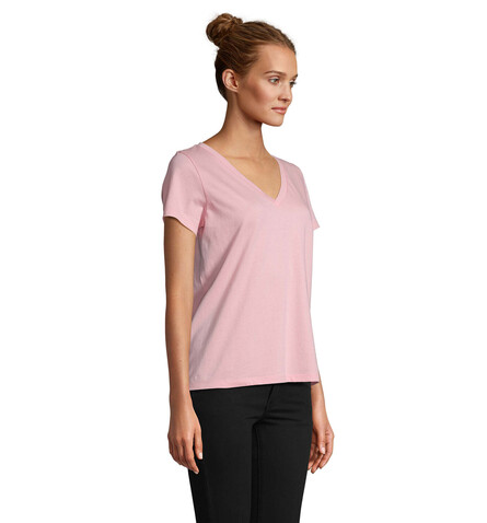 REGENT V T-SHIRT WOMEN - Bonbon Rosa bedrucken, Art.-Nr. S04766-AX-XL