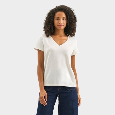 REGENT V T-SHIRT WOMEN - Off-White bedrucken, Art.-Nr. S04766-WW-L REGENT V T-SHIRT WOMEN - Off-White bedrucken, Art.-Nr. S04766-WW-L