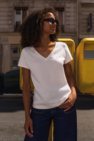 REGENT V T-SHIRT WOMEN - Off-White bedrucken, Art.-Nr. S04766-WW-L REGENT V T-SHIRT WOMEN - Off-White bedrucken, Art.-Nr. S04766-WW-L