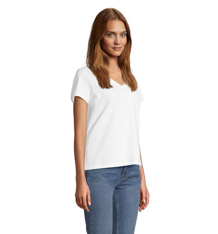 REGENT V T-SHIRT WOMEN - White bedrucken, Art.-Nr. S04766-WH-XS