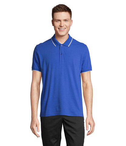 PALERMO POLO-SHIRT - Königsblau/Weiß bedrucken, Art.-Nr. S04769-RW-S PALERMO POLO-SHIRT - Königsblau/Weiß bedrucken, Art.-Nr. S04769-RW-S