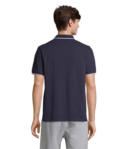 PALERMO POLO-SHIRT - Französische Marine/weiß bedrucken, Art.-Nr. S04769-FW-M