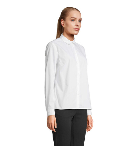 BAILEY WOMEN POPLIN SHIRT - White bedrucken, Art.-Nr. S04771-WH-S BAILEY WOMEN POPLIN SHIRT - White bedrucken, Art.-Nr. S04771-WH-S