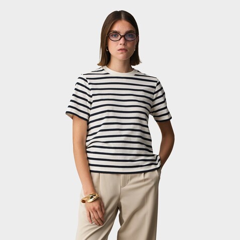 LEGEND DAMEN-T-SHIRT - Off White| Navy bedrucken, Art.-Nr. S04776-AZ-S LEGEND DAMEN-T-SHIRT - Off White| Navy bedrucken, Art.-Nr. S04776-AZ-S