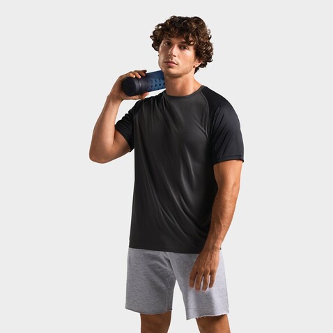 VORTEX RAGLAN T-SHIRT - Black/Charcoal Grey bedrucken, Art.-Nr. S04787-BI-M VORTEX RAGLAN T-SHIRT - Black/Charcoal Grey bedrucken, Art.-Nr. S04787-BI-M