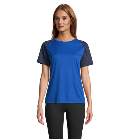 VORTEX WOMEN RAGLAN T-SHIRT - French Navy/Royal Blue bedrucken, Art.-Nr. S04788-ET-XL VORTEX WOMEN RAGLAN T-SHIRT - French Navy/Royal Blue bedrucken, Art.-Nr. S04788-ET-XL