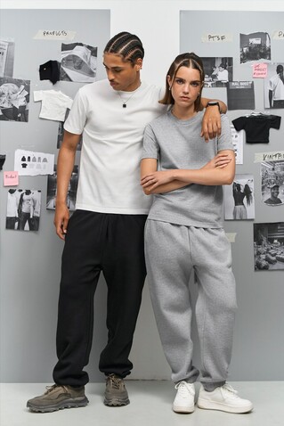 CLIFF OPEN-END T-SHIRT - Grau-Melange 2 bedrucken, Art.-Nr. S04813-GY-L