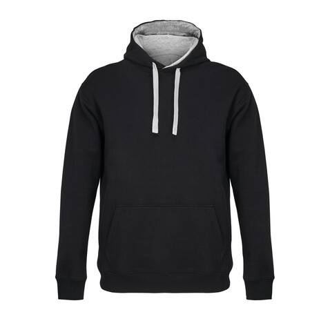 CAMERON HOODED SWEATSHIRT - Black/Grey Melange bedrucken, Art.-Nr. S04853-JK-XS CAMERON HOODED SWEATSHIRT - Black/Grey Melange bedrucken, Art.-Nr. S04853-JK-XS