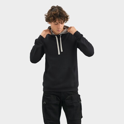CAMERON HOODED SWEATSHIRT - Black/Grey Melange bedrucken, Art.-Nr. S04853-JK-XS CAMERON HOODED SWEATSHIRT - Black/Grey Melange bedrucken, Art.-Nr. S04853-JK-XS